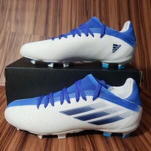 Adidas X Speedflow.3 FG  cleats WHITE BLUE laces unisex size 6 New